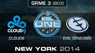 Cloud9 vs. Evil Geniuses - Semifinal Game 3 - ESL One New York 2014 - Dota 2