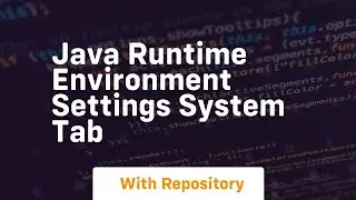 java runtime environment settings system tab