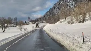 ASMR 4K Snowy Salzkammergut Drive &ndash; No Commentary Relaxing Austria Winter Ambience - Austrian Alps