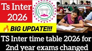 🔥 Big Update for TS Inter Students 2026! 📅📝Revised Exam Dates 🚨Check Now What Students Must Know ⚠️