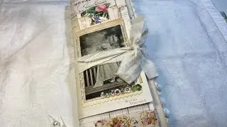 🌸 Shabby vintage ledger Tall Slim junk journal 🌸