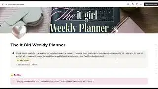 Plan Your Week in Style | It-Girl Notion Planner
