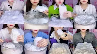 ONLY BITES🔷HER SOLO SOFT SQUEAKY FREEZER FROST EATING COMPILATION🧊