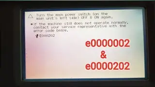 Canon ir2520 | ir2525 | ir2530 error code e000002 problem solution | e0000202| Extra Rk
