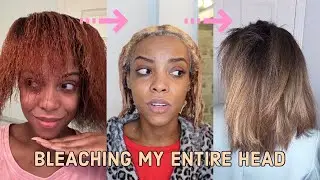 BLEACHING MY ENTIRE HEAD AT HOME