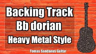 Bb dorian Backing Track - B flat - Heavy Metal Guitar jam Backtrack | TS 96