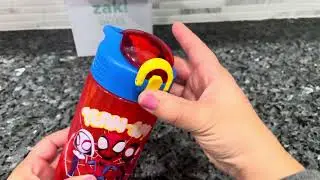 Review & Demo: Zak Designs Marvel Spider-Man Kids Water Bottle - Hydration with Spidey Style!