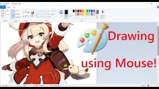[Drawing Genshin Impact on MSPaint] Drawing on MSPaint using mouse - Klee from Genshin Impact