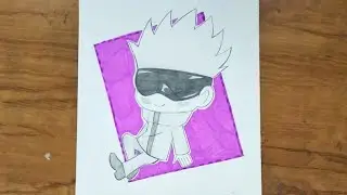 How to Draw Satoru Gojo Cute & Chibi   Drawing Tutorial  ✍️|how to draw gojo step by step 