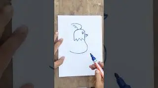 #How to draw a cock for kids/cock Easy Draw Tutorial#ကြက်ဖ