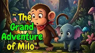 🐒 Milo the Monkey&rsquo;s Grand Jungle Adventure 🌴✨ | Magical Animal Story for Kids | Bedtime Moral Tale