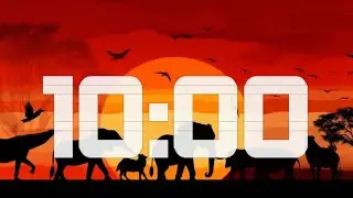 10 Minute Timer Animal Silhouettes
