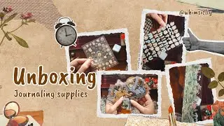 Journal supplies ASMR unboxing | Huge stationary Haul | Craft material hub| @whimsiclly #journaling