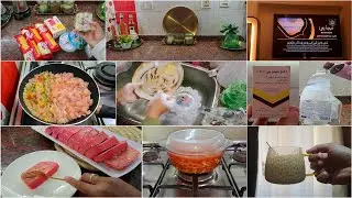 يوم الهمة والنشاط من البدرية☀👏تنظيف ومكافحة النمل🧴💥غيرت ديكور المطبخ🌷غداء وحلو منعش فى 10دقايق🥣🍧