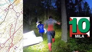 Headcam Orienteering: Skellefte&aring;, Sweden. 10mila at night.