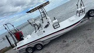 2015 Shallow Sport Classic 24 Shallow Water Bay Boat Sea Trial and Hole Shot Overview - Laguna Madre