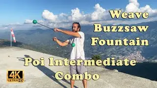 Poi Combo Tutorial - Weave to Buzzsaw + Flower to Fountain!