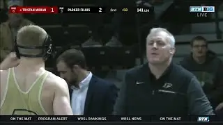 141 LBS: #4 Tristan Moran (Wisconsin) vs. Parker Filius (Purdue) | 2020 B1G Wrestling