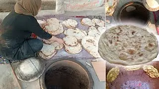 Iranian village lifestyle| Baking traditional homemade bread | village life cooking#village#bread