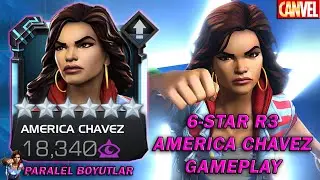 6-STAR R3 AMERICA CHAVEZ GAMEPLAY | AĞIR SALDIRI VE BOYUT &Ouml;ZELLİKLERİ, HAYAL KIRIKLIĞI MI ?? - MCOC