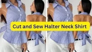 ✨ Sew a Stunning Backless Halter Neck Top | Easy DIY Sewing Tutorial for Beginners 💃