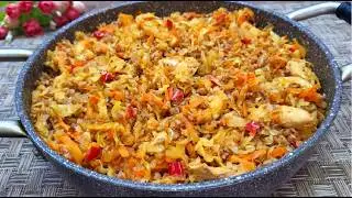 Вкуснее Голубцов! Беру КАПУСТУ и Курицу и готовлю к Ужину эту Вкуснятину. Намного Быстрее и Проще!
