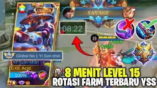 SAVAGE!! ROTASI FARMING YI SUN SHIN TERBARU 8 MENIT LEVEL 15 WAJIB COBA!! FAST FARMING TOP 1 YSS
