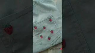 #beautifulembroiderydesign on jeans pocket #cute #shortvideo ❤️❤️