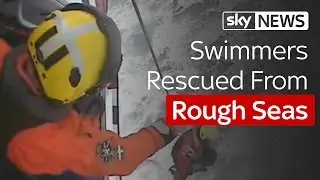 Swimmers Rescued From Rough Seas
