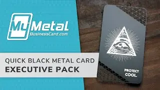 Quick Executive Pack: Black Metal Business Cards + Fast Card Design + Etch | My Metal Business Card