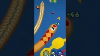 worm zone.ios big worm in game .iOS defeated .ios magic worm game#wormszone #subscribe #unfrezz