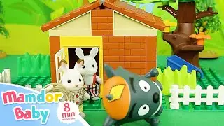 Three Kids Build Houses | Toy Theater | Video of English-Chinese learning toys for toddlers