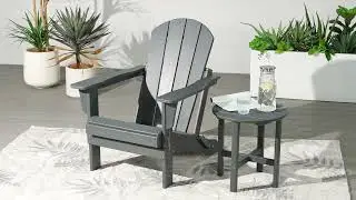 Malibu HDPE Outdoor Patio Folding Poly Adirondack Chair