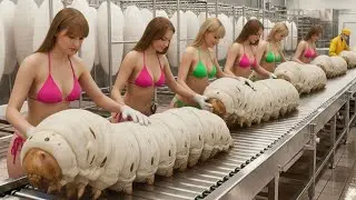 Inside the Silk Production Factory | From Silkworm Cocoon to Luxury Silk Fabric (Full Process)