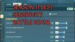 Season 11 best sensitivity Settings for BR
