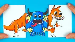 Paper Craft & Drawing new bosses KITTYSAURUS vs SNAPPY COW for fans GARTEN OF BANBAN