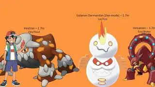 Fire Type Pokemon Size Comparison