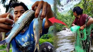 Net fishing in Arunachal river 😱|| Arunachal Pradesh || India 🇮🇳 🤗