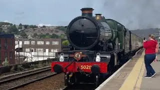 5029 'Nunney castle' and 57311 pass Exeter st Thomas 6/9/25