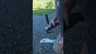 HOW TO SHARPEN A PERFECT MACHETE: MAINTENANCE FOR LAWN CARE TOOLS #shorts #lawncare #tools #machete