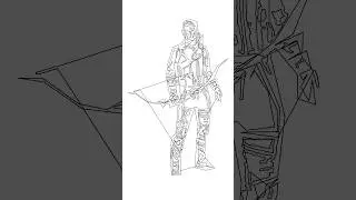 One Line, One Shot. 🎯 #onelinedrawing #clintbarton #jeremyrenner #avengers #lineart