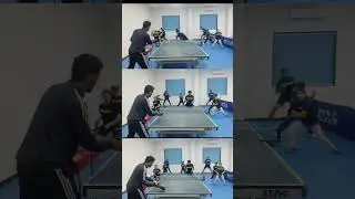 Table Tennis Multiball Training with Shadow Practice #tabletennis #tabletennisfootwork