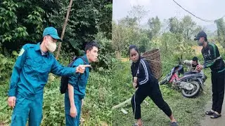 The single mother bravely overcame her fears and fought the villain to protect the kind man.