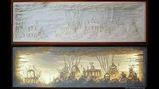 L'Empire de Lumi&egrave;res- Paper-cut & light box ❤️💛💙