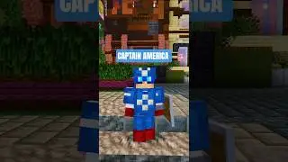 Minecraft: Captain America Armor Trim #avengers #minecraft