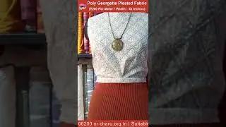 Poly Georgette Pleated Fabric Draping | Fabric For Western Dresses