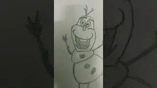 Olaf From Frozen Drawing By Chinmay Kumar #shorts #art #shortvideo #short #ytshort