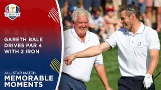 Gareth Bale Drives Par 4 with a 2 Iron at the 2023 Ryder Cup