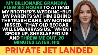 My Billionaire Grandpa Flew 6 Hrs For My Brother’s Wedding—Mom Sat Him By Trash, Slapped Me. Then...