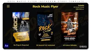 Rock Music Flyer Instagram Stories - After Effects Template | Free Download | Templates for Creators
